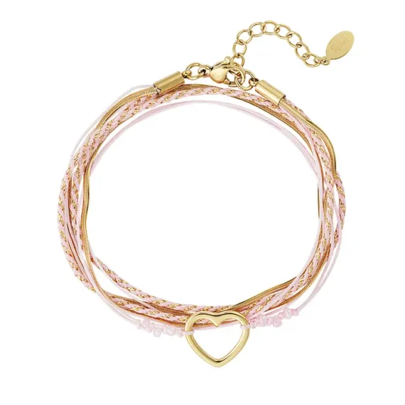 Armband summer flow lover - roze goud