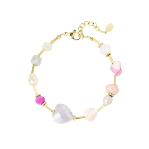 Armband pastel wonderland - roze goud