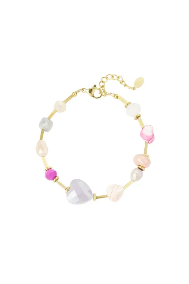 Armband pastel wonderland - roze goud