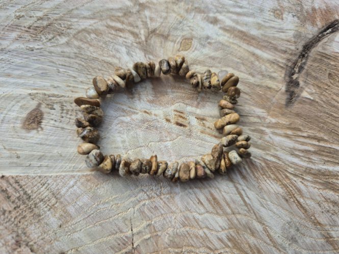 Splitarmband 'Landschap'Jaspis
